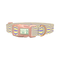Wavy Geometric Dog Collar - plastic rose gold