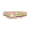 Multicolor Stripes Dog Collar - plastic rose gold