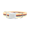 Retro Stripe Dog Collar - plastic rose gold