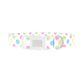 Smiley Face Dog Collar - plastic silver