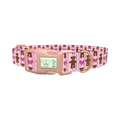Teddy Bear Bow Dog Collar - plastic rose gold