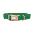 Green Christmas Tree Dog Collar - plastic rose gold