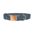 Halloween Snakes and Skulls Dog Collar - metal rose gold