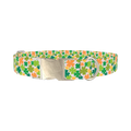 Multicolor Clover Dog Collar - metal silver