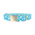 Skull and Bone Dog Collar - metal silver