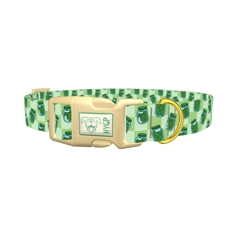 Pickle Jar Dog Collar - plastic gold