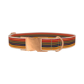 Autumn Stripes Dog Collar - metal rose gold