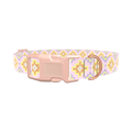 Pastel Geometric Dog Collar - plastic gold