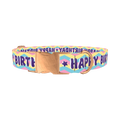 Birthday Chevron Dog Collar - metal rose gold