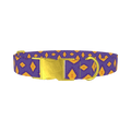 Geometric Tribal Diamond Dog Collar - metal gold