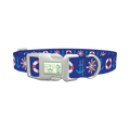 Nautical Lifebuoy Dog Collar - plastic silver