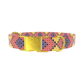 Colorful Geometric Dog Collar - metal rose gold