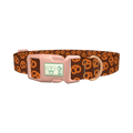 Brown Pretzel Dog Collar - plastic rose gold