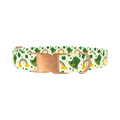 Leprechaun Hat Rainbow Dog Collar - metal rose gold