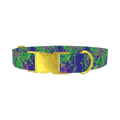 Vibrant Splatter Dog Collar - metal gold