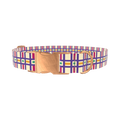Geometric Grid Dog Collar - metal silver