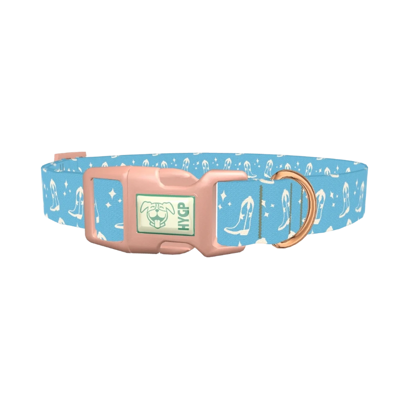 Cowboy Boot Dog Collar - plastic rose gold