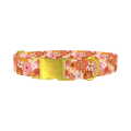 Retro Floral Burst Dog Collar - metal gold