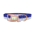 Christmas Night Town Dog Collar - plastic rose gold
