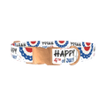 Patriotic 4th of July Dog Collar - metal rose gold