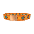 Geometric Tribal Dog Collar - metal rose gold