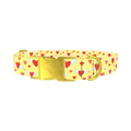 Flying Hearts Dog Collar - metal gold