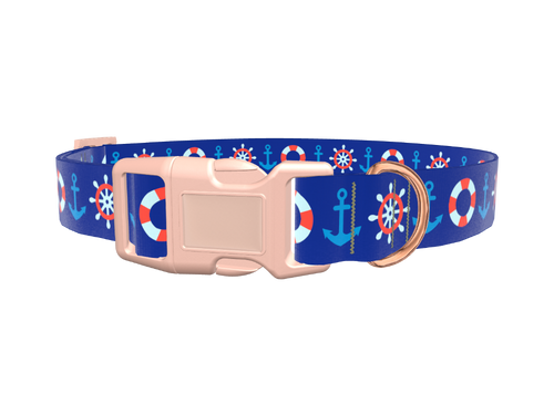 Nautical Lifebuoy Dog Collar