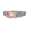 Peace Love Paw Dog Collar - plastic rose gold