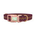 Multicolor Zigzag Dog Collar - plastic rose gold