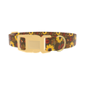 Autumn Floral Dog Collar - plastic gold