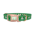 Christmas Knitted Tree Dog Collar - plastic rose gold