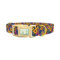 Floral Sunflower Dog Collar - plastic gold