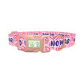 Peace Symbol Pink Dog Collar - plastic rose gold