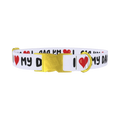 I Love My Dad Dog Collar - metal gold
