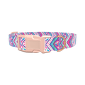 Tribal Chevron Dog Collar - plastic gold