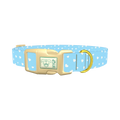 White Heart Pattern Dog Collar - plastic gold