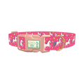 Unicorn Star Dog Collar - plastic rose gold
