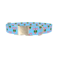 Candy Cane Bow Dog Collar - metal silver