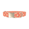 Heart and Daisy Dog Collar - metal silver