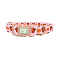 Turkey Pumpkin Pattern Dog Collar - plastic rose gold