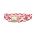 Pink Dinosaur Dog Collar - plastic rose gold