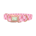 Diamond Bow Dog Collar - plastic rose gold