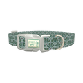 Art Deco Fan Dog Collar - plastic silver