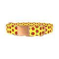 Ladybug Pattern Dog Collar - metal rose gold