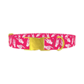 Halloween Skeleton Hands Dog Collar - metal gold
