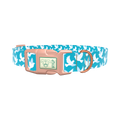 White Dove Pattern Dog Collar - plastic gold