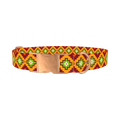 Colorful Tribal Diamond Dog Collar - metal rose gold