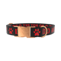Warning Sign Dog Collar - metal rose gold