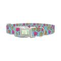 Colorful Smile Dog Collar - plastic silver