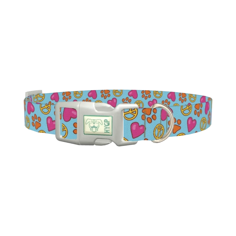 Colorful Smile Dog Collar - plastic silver